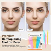 D 21 PCS Eyebrow Razor,Dermaplane Razor,Face Razors for Women and Men,Dermaplaning Tool for Face,3 Colors Facial Hair Shav...