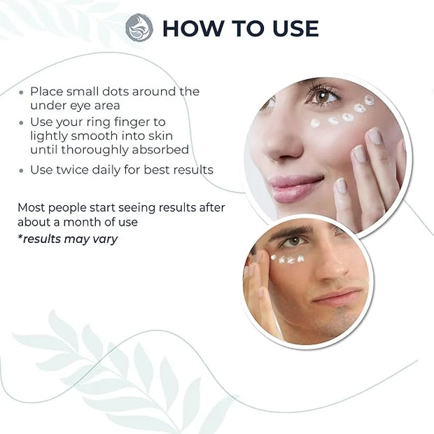 Probiotic Caffeine Eye Cream for Dark Circles, Puffiness, and Fine Lines | Anti-Aging with Green Tea, Licorice Root, Pomeg...