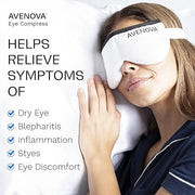 Avenova Moist Heating Eye Compress Mask – Reusable & Microwavable Eye Mask Provides Relief from Allergies, Sinuses, Headac...