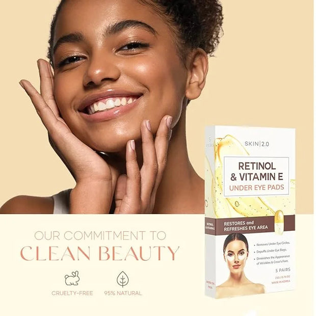 Retinol and Vitamin E Beauty Value Set - Serum, Moisturizer, Under Eye Pads & Face Sheet Masks - Product Image