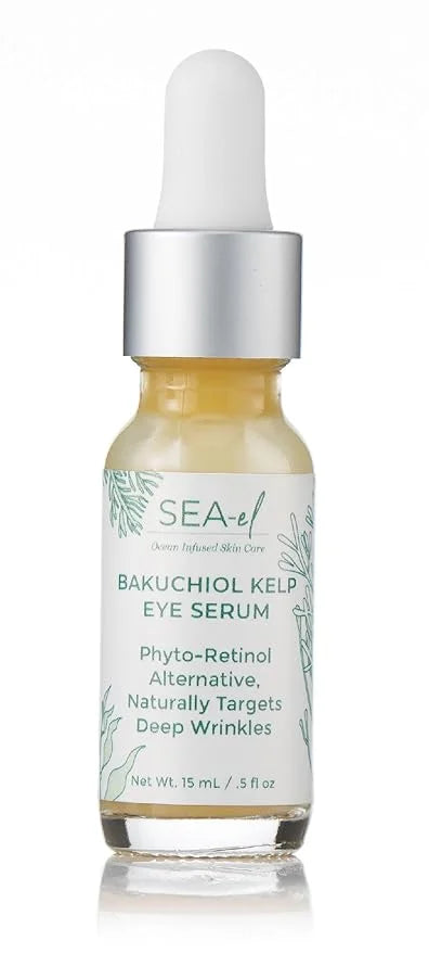 Bakuchiol Kelp Eye Serum Plant-Based Skincare Naturally Boosts Under Eye Glow Targets Deep Wrinkles & Supports Smooth Skin...