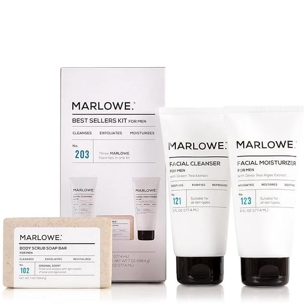 Best Sellers Kit & Classic Mens Shampoo and Conditioner Set | Features Signature Body Scrub Soap Bar, Men's Facial Cleanse...