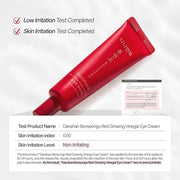 Bonyongo Red Ginseng Vinegar Eye Cream – Anti Aging Eye Treatment Cream for Youthful Radiant Skin - Wrinkle Improvement wi...