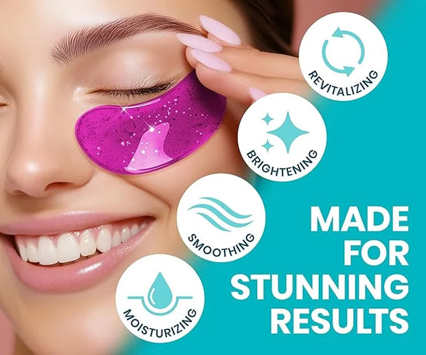 Stylia Under Eye Patches for Puffy Eyes and Dark Circles (12 Pairs) - Marine Collagen Under Eye Mask with Vitamin C, Hyalu...