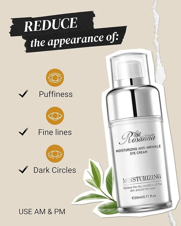 Hydrating Firming Under Eye Cream, Anti Aging Formula for Minimizes Fine Lines, DarkCircles and Puffiness, Cactus and Yeas...