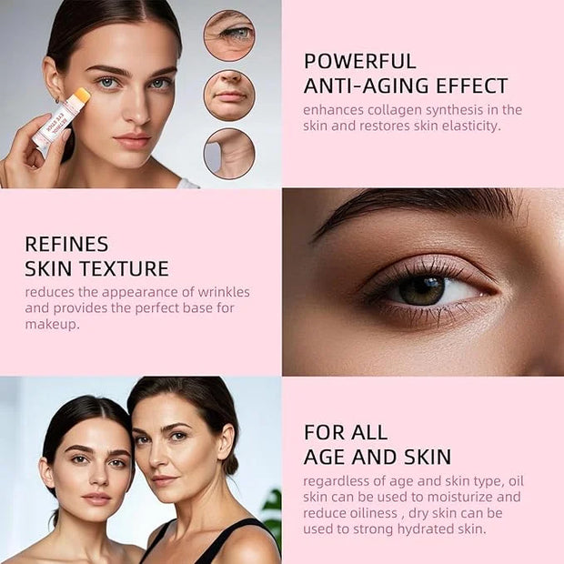Hydrating Multi Balm Stick, All-in-One Hydrating Lip Balm Eye Cream Neck Cream Make Up Base, Reduce Wrinkle & Moisturizing...