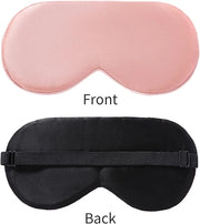 2-Pack 100% Real Natural Silk Eye Mask, Silk Sleeping Mask, Shade Puffy Eye Gift with Adjustable Straps, Sleep Eye Mask, S...