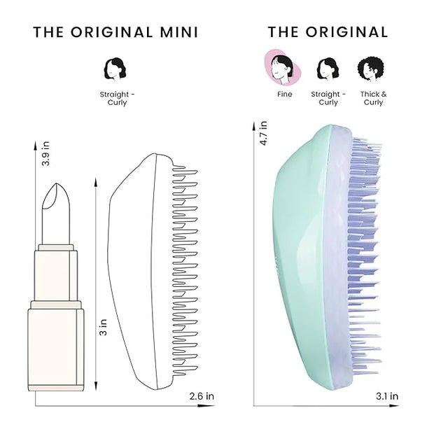 Tangle Teezer Original Detangler Brush, Dry & Wet Hair Brush for Color-Treated, Fine & Fragile Hair Types, Mint Violet - P...