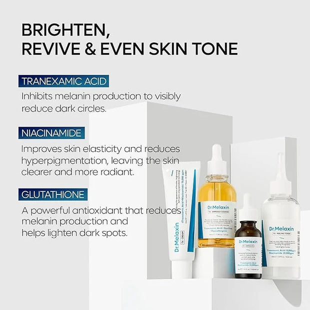 TX Tranexamic Acid Care Line TX cream+Toner+Ampoule+Cleanser Powerful Dark Spot Care | Visible Improvement in 4-8 Weeks - ...