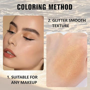 Kaely Pressed Single Eyeshadow Makeup, Golden Shimmer Highly Pigmented Monochrome Eye Shadow Palette, Waterproof Neutral P...