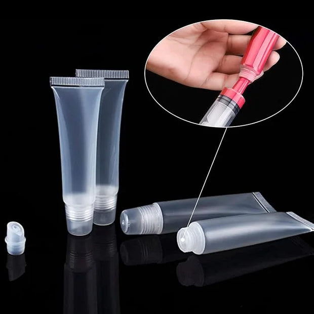 Rolybag 22 Packs Lip gloss Empty Tubes Containers(10ml),Travel empty bottle,Refillable Soft Cosmetic Squeeze Tubes For Wom...