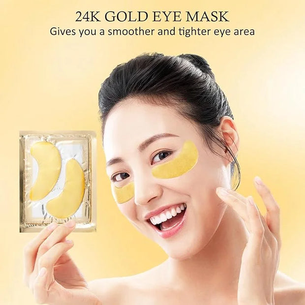 24 Pairs Under Eye Patches for Puffy Eyes and Dark Circles, Collagen Under Eye Mask Skin Care Products, Snail Mucin Eye Pa...