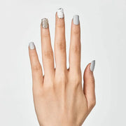 imPRESS Design, Press On Nails, Knock Out, Gray, Short, Size, Squoval, Shape, Includes 30 Nails, Prep Pad, Instructions Sh...