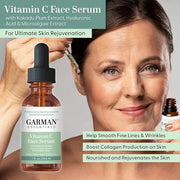Mineral Sunscreen Lotion SPF 33 1.7 fl oz & Vitamin C Serum for Face, Hyaluronic Acid 1 Fl Oz & Ceramide and Peptide agele...