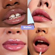 Kosas Wet Lip Oil Gloss - Hydrating Lip Plumping Treatment with Hyaluronic Acid & Peptides, Non-Sticky Finish (Malibu) - P...