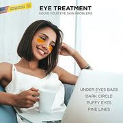 Under Eye Patches for Dark Circles & Puffiness – 20 Pairs with Collagen, Aloe & Gold – Anti-Wrinkle Eye Masks for Women – ...