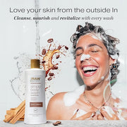 RAW SUGAR Simply Body Wash - Santal + Caffeine (25 Fl Oz, Pack of 1) Moisturizing & Soothing Bath & Shower Gel, Formulated...