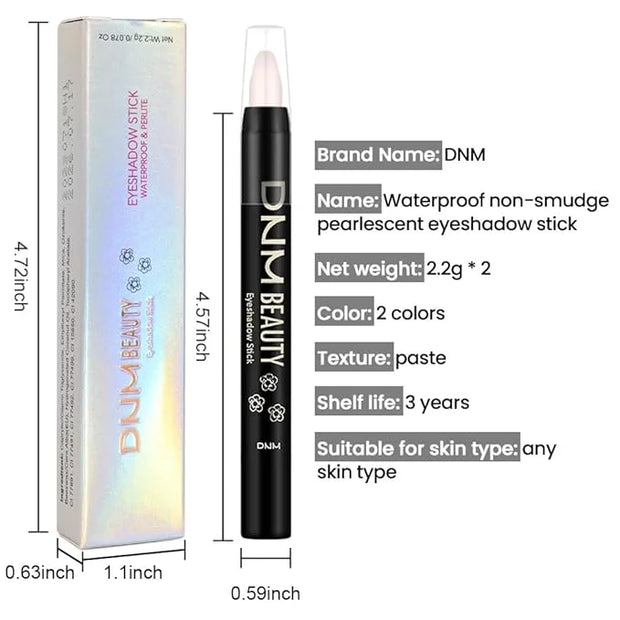 Kaely 2Pcs Cream Eyeshadow Sticks Set for Eyes Waterproof,Rose Shimmer & Desert Matte Eye shadow Stick Pencil Pen Bulk som...
