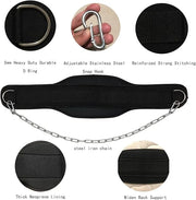 Weight Lifting Belt with Chain Fitness Dip Belt - Product Image