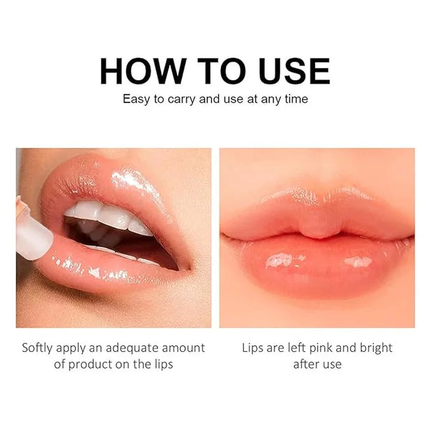 Lip Glowy Balm,4 Pack Fruit Glowy Lips