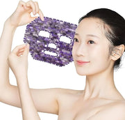 ideayard Jade Facial Mask｜100% All Natural Jade Sleep Mask｜Diminish Puffiness｜Soothe Eye Fatigue (Purple) - Product Image