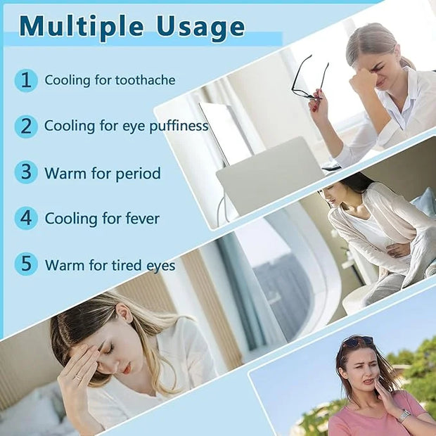 Sleep mask w/Cooling Gel Eye Mask, Heated Eye Mask for Sleeping, Reusable Ice Silk Stain Eye Cover Sleeping Mask for Trave...