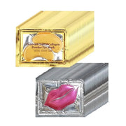40 Pairs Pink Lip Masks & Eye Masks, 24K Gold Gel Collagen Eye Patches for Puffy Eyes, Dark Circles, Wrinkles and Eye Bags...