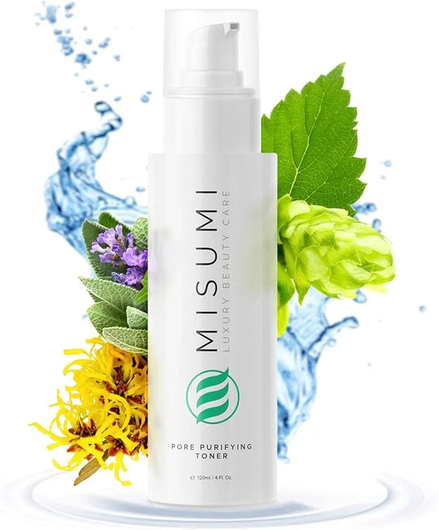 Purifying Toner for Face & Skin – Pore Minimizer Facial Astringent Acne Treatment for Women & Men – Witch Hazel, Lavender,...