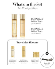 ISA KNOX Royal Golden Skin care Gift Set (11.4fl oz) - Korean Luxury Skin Care for Rejuvenation and Youthful skin. Royal P...