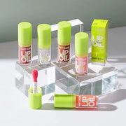 Beauty Glazed Big Brush Head Lip Oil, Ultra-Hydrating & Nourishing, Smooth Glossy Finish Lip Glow Oil, Shiny and Vegan Tin...