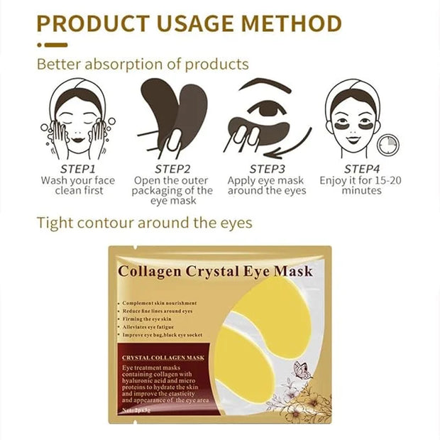 20 Pairs Under Eye Patches, Collagen Crystal Eye Mask for Dark Circles and Puffiness - Anti Aging Under Eye Mask. - Produc...