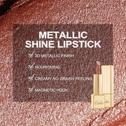 Oulac Glitter Lipstick for Women with Metallic 3D Shine Lightweight Hydrating Formula, High Impact Lip Color, Vegan Beauty...