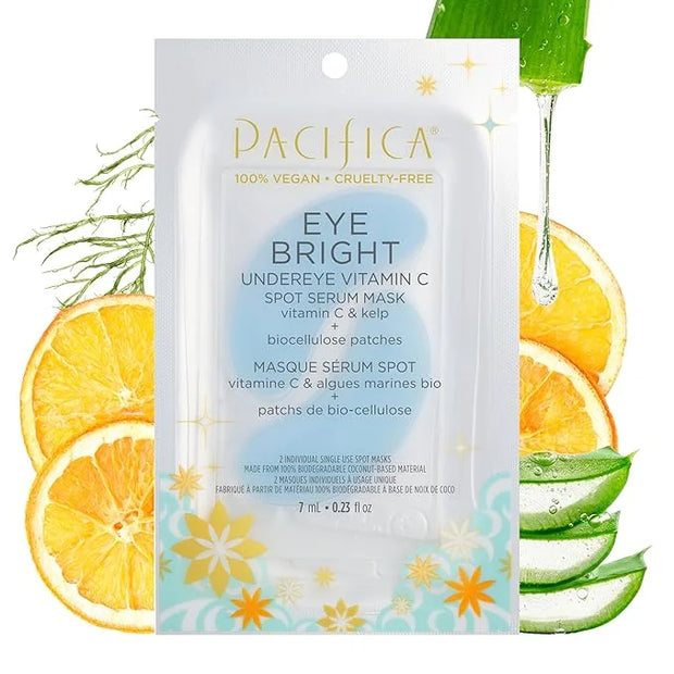 Pacifica Undereye Spot Serum Mask – Bright Eye Vitamin C Mask for Dark Circles & Hydration, Brightening Under Eye Treatmen...