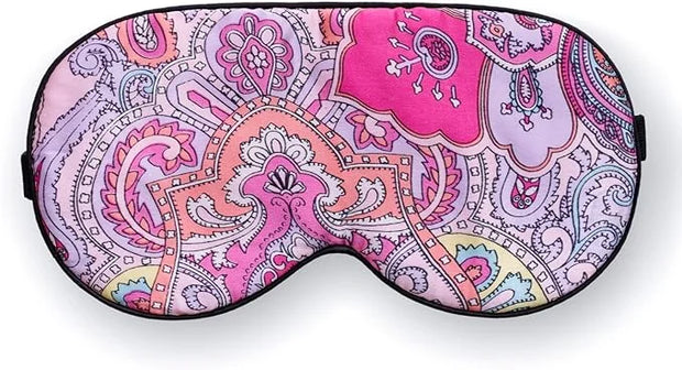 Maxfeel 100% Pure Silk Eye Mask - Sleep Eye Cover in Printed Colors (#12) - Product Image
