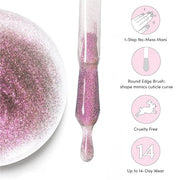 Dashing Diva One Gel Color & Magnetic Topper Duo - Smitten - Kitten & Iridescent Glitter Topper - 3-in-1 Base Coat, Nail C...