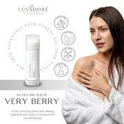Ultra Big Lip Balm Stick VERY BERRY – Natural Waterproof Lip Moisturizer for Dry, Chapped Lips – Nourishing and Hydrating ...