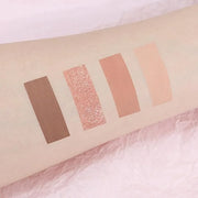 4 Colors Matte Shimmer Eyeshadow Makeup Palette,Nude Light Dark Brown Rose Gold Highly Pigmented Natural Neutral Eye Shado...