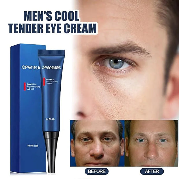 AKARY Awaken Peptide Depuffing Eye Gel, OPENEYES Lifts Firming Eye Tightener, Men's Moisturizing Eye Cream Hydrating Eye G...