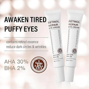 Retinol Repair Eye Cream，Reduces the appearance of dark circles，Stretch wrinkles at the corners of the eyes，moisturize and...
