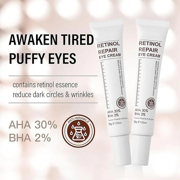 Retinol Repair Eye Cream，Reduces the appearance of dark circles，Stretch wrinkles at the corners of the eyes，moisturize and...