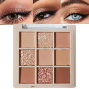 Eyeshadow Palette Makeup- 9 Colors Naked Eyeshadow Palette Matte Shimmer Korean Natural Eye Shadow palettes Highly Pigment...