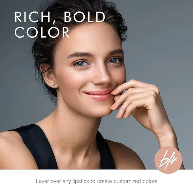 Beauty For Real Lip Gloss + Shine, Rebel Rebel - Deep Maroon Metallic - Non-Sticky Plumping & Hydrating Gloss - Light & Mi...