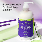 SheaMoisture Hair Care System Anti-Dandruff For Stronger Hair & Healthier Scalp Conditioner Formulated With Apple Cider Vi...