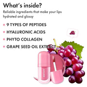 Amuse SEOUL BEBE TINT - 08 GRAPE BEBE | 24-hour Long-lasting Lip Stain, Plumping, Hydrating, Moisturizing, No Peel Off, Li...