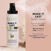 Milani Make It Last Sunscreen - Sunscreen Setting Spray with SPF 30 - Makeup Primer and Setting Spray with SPF30 Sunscreen...