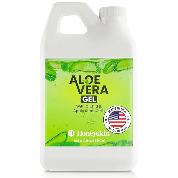 Organic 100% Aloe Vera Gel for Face & Body with Manuka Honey - A Fresh Aloe Vera Plant, No Powder - Sunburn Relief - Aloe ...