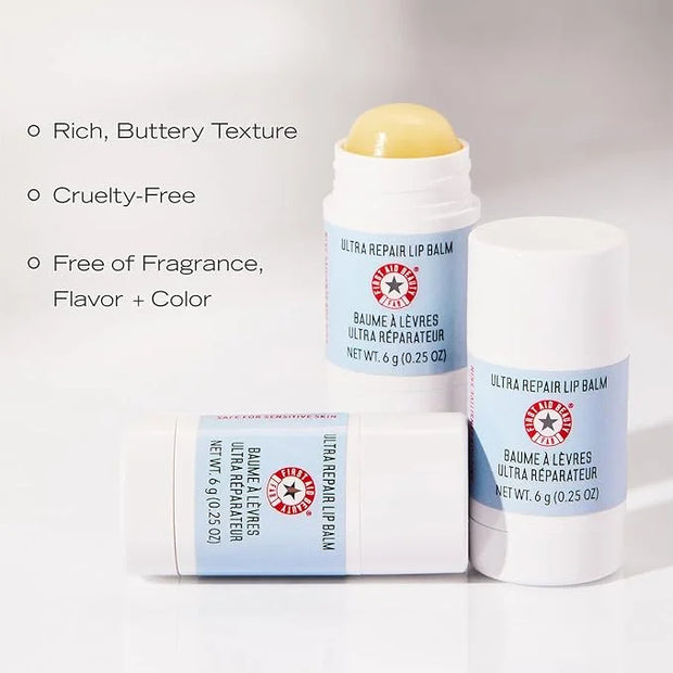 First Aid Beauty - Ultra Repair Lip Balm, Instant Hydration and Moisture for Soft, Supple & Plump Lips, Concentrated Formu...