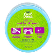 Just For Me Curl Peace Defining Curl & Coil Cream - Holds & Hydrates, Contains Flaxseed, Avocado Oil & Black Castor Oil, N...