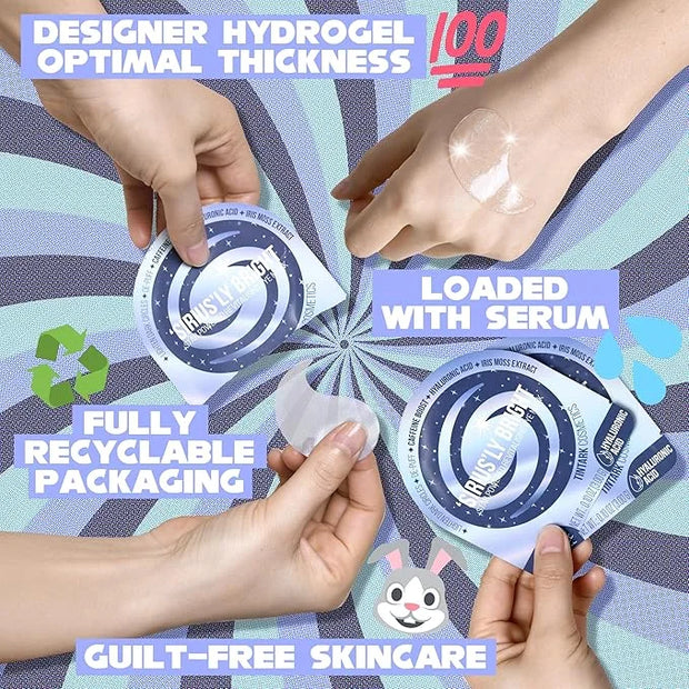 'SIRIUS'LY BRIGHT Under Eye Patches 28 Pairs, Reduce Dark Circles Puffiness Bags, Rejuvenate Eye Mask, Eye Gel Pads with C...