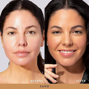 Blush-n-Glow Kit (3 PC): LAURA GELLER NEW YORK Baked Balance-N-Glow Illuminating CC Powder Foundation Sand, Retractable Ka...